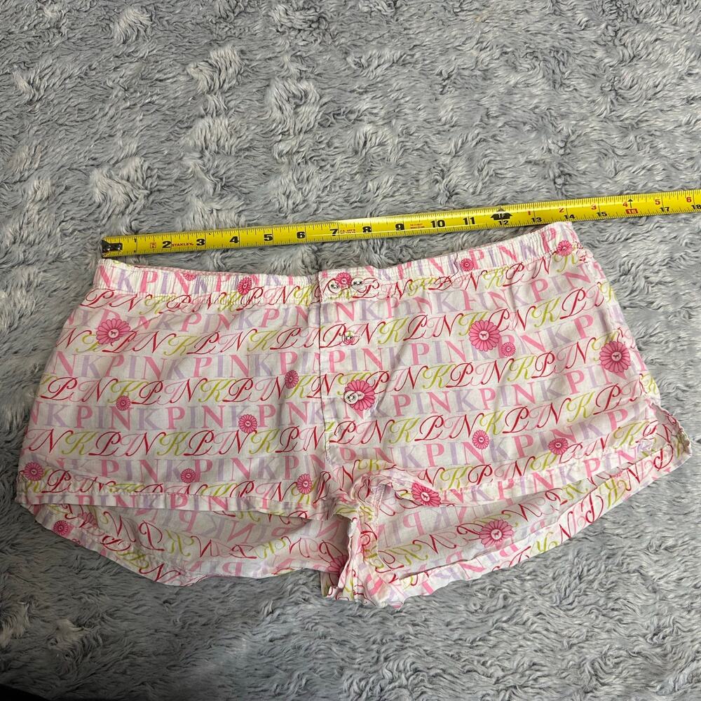 Victoria's Secret PINK Y2K Vintage Sleep Shorts XS Pink Dog Button Front - Picture 8 of 11